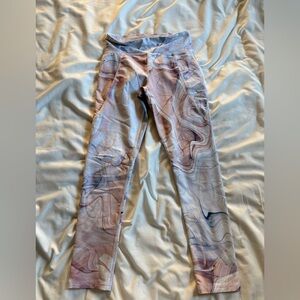 girls marble pattern leggings